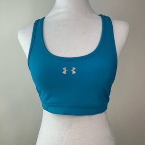Under Armour HeatGear Sports Bra – Turquoise, Size M